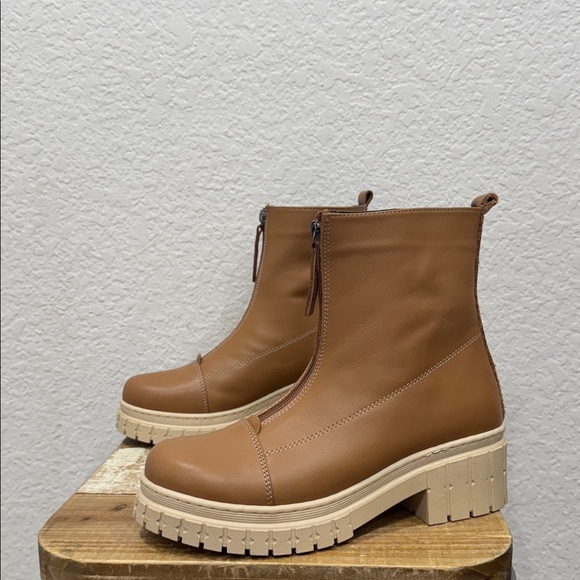 Sheridan Mia Bonaire Leather Zip Front Boots Size 37 / 6.5-7 - Picture 4 of 8